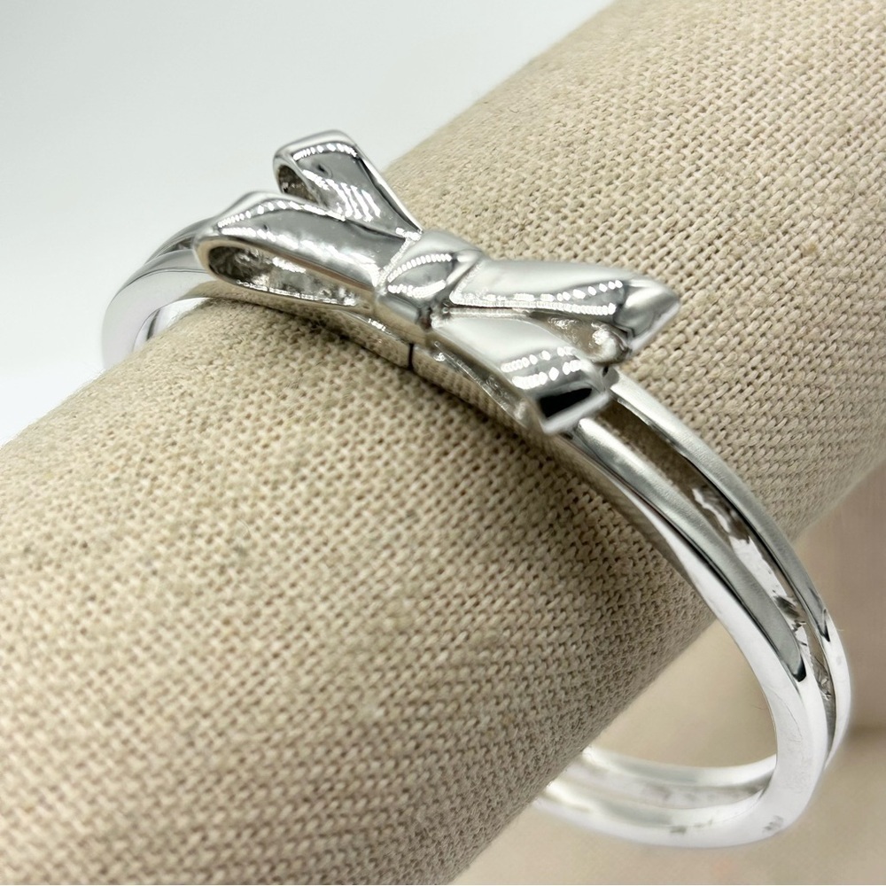 Kate Spade Silver Hinged Bangle Bracelet